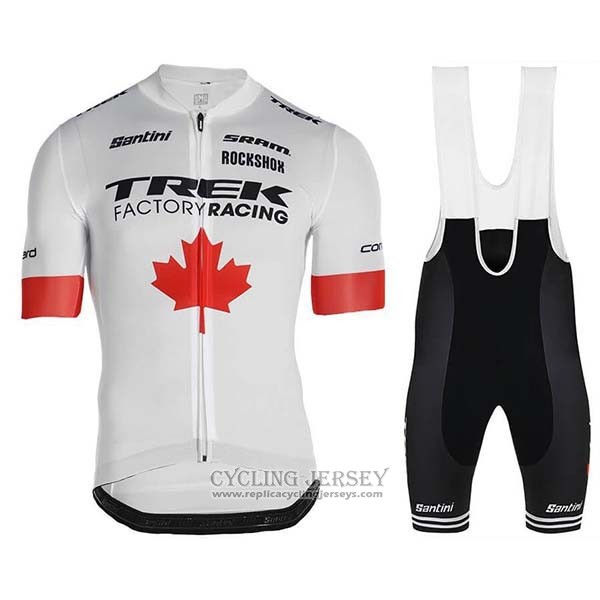 2019 Cycling Jersey Trek Factory Racing Champion Canada Short Sleeve And Bib Short